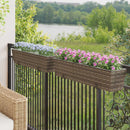 vidaXL Erkély 2 pcs 80 x 17 x 17 cm Fém