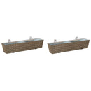 vidaXL Erkély 2 pcs 80 x 17 x 17 cm Fém