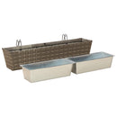 vidaXL Erkély 2 pcs 80 x 17 x 17 cm Fém
