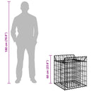 vidaXL Gabion emelt ágy Ezüst