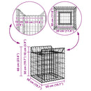 vidaXL Gabion emelt ágy Ezüst