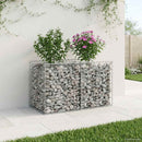 vidaXL Gabion emelt ágy Ezüst