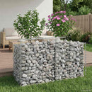 vidaXL Gabion emelt ágy Ezüst