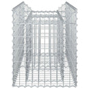 vidaXL Gabion emelt ágy Ezüst