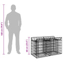 vidaXL Gabion emelt ágy Ezüst