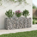 vidaXL Gabion emelt ágy Ezüst