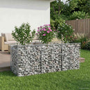 vidaXL Gabion emelt ágy Ezüst