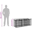 vidaXL Gabion emelt ágy Ezüst