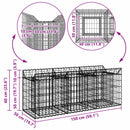 vidaXL Gabion emelt ágy Ezüst