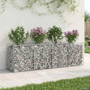 vidaXL Gabion emelt ágy Ezüst