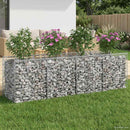 vidaXL Gabion emelt ágy Ezüst