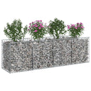 vidaXL Gabion emelt ágy Ezüst