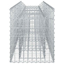 vidaXL Gabion emelt ágy Ezüst