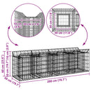 vidaXL Gabion emelt ágy Ezüst