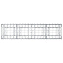 vidaXL Gabion emelt ágy Ezüst