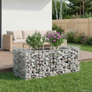 vidaXL Gabion emelt ágy Ezüst