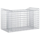 vidaXL Gabion emelt ágy Ezüst