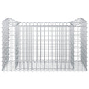 vidaXL Gabion emelt ágy Ezüst