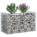 vidaXL Gabion emelt ágy Ezüst