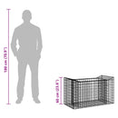 vidaXL Gabion emelt ágy Ezüst