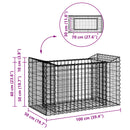 vidaXL Gabion emelt ágy Ezüst