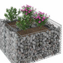 vidaXL Gabion emelt ágy Ezüst