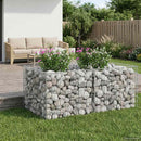 vidaXL Gabion emelt ágy Ezüst