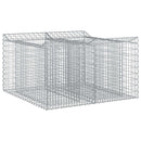 vidaXL Gabion emelt ágy Ezüst