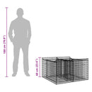 vidaXL Gabion emelt ágy Ezüst