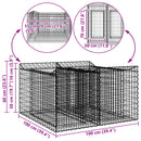 vidaXL Gabion emelt ágy Ezüst