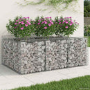 vidaXL Gabion emelt ágy Ezüst