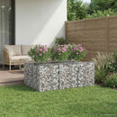 vidaXL Gabion emelt ágy Ezüst