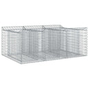 vidaXL Gabion emelt ágy Ezüst