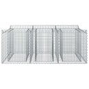 vidaXL Gabion emelt ágy Ezüst