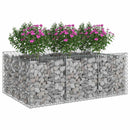 vidaXL Gabion emelt ágy Ezüst
