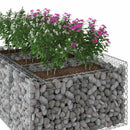 vidaXL Gabion emelt ágy Ezüst