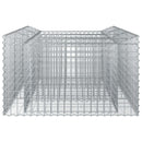 vidaXL Gabion emelt ágy Ezüst