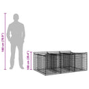 vidaXL Gabion emelt ágy Ezüst