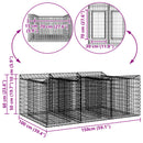 vidaXL Gabion emelt ágy Ezüst