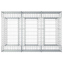 vidaXL Gabion emelt ágy Ezüst