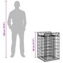 vidaXL Gabion emelt ágy Ezüst