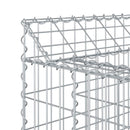 vidaXL Gabion emelt ágy Ezüst
