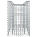 vidaXL Gabion emelt ágy Ezüst