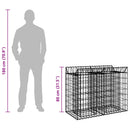 vidaXL Gabion emelt ágy Ezüst