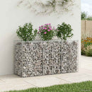vidaXL Gabion emelt ágy Ezüst