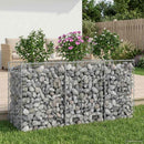 vidaXL Gabion emelt ágy Ezüst