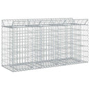 vidaXL Gabion emelt ágy Ezüst