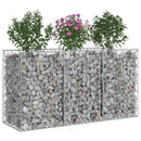 vidaXL Gabion emelt ágy Ezüst