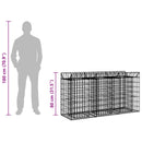 vidaXL Gabion emelt ágy Ezüst