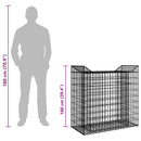 vidaXL Gabion emelt ágy Ezüst